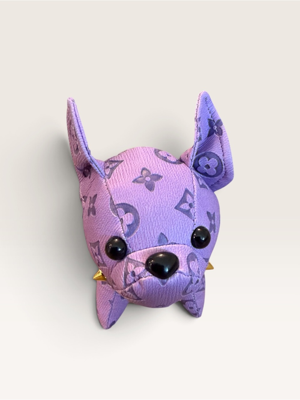 Plush Purple Designer-Style Dog Bag Charm